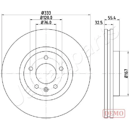 Brzdový kotúč JAPANPARTS DI-0959C