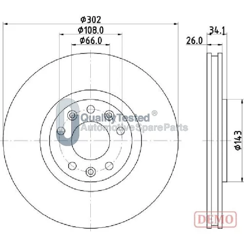 Brzdový kotúč JAPANPARTS DI0635JM