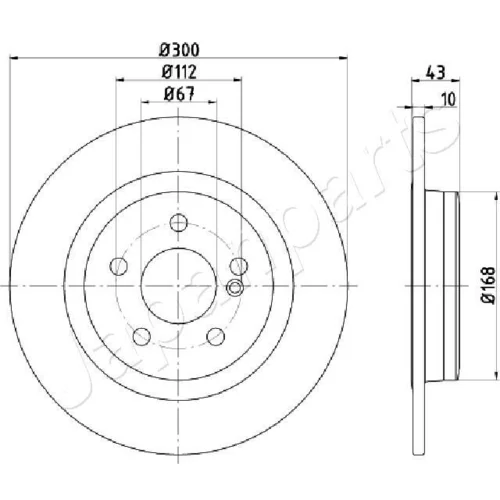 Brzdový kotúč DP-0525 /Japanparts/