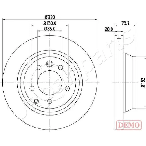 Brzdový kotúč JAPANPARTS DP-0918C