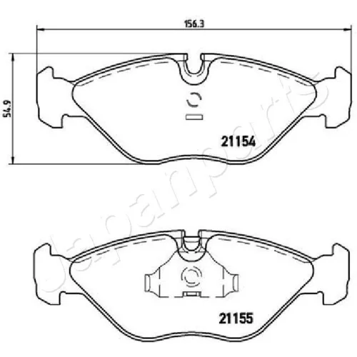 Sada brzdových platničiek kotúčovej brzdy PA-0414AF /Japanparts/ - obr. 1