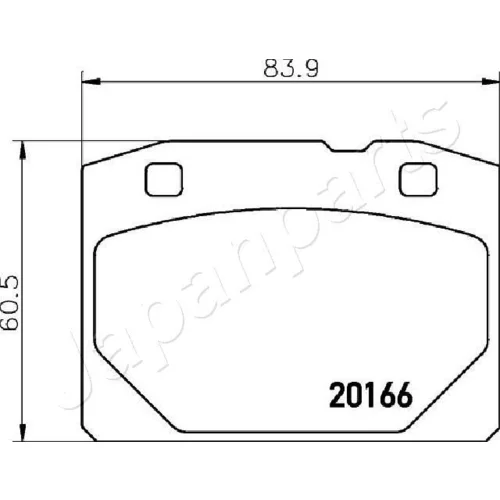Sada brzdových platničiek kotúčovej brzdy PA-044AF /Japanparts/ - obr. 1