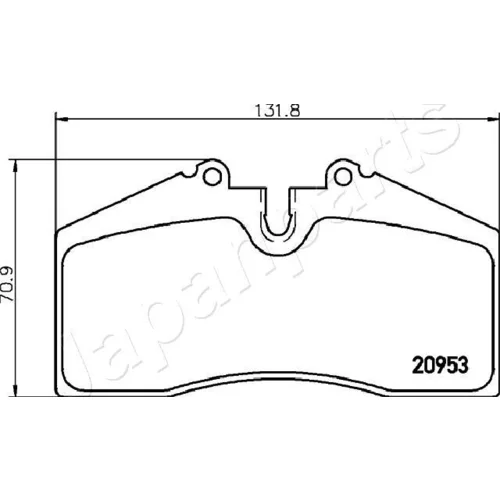 Sada brzdových platničiek kotúčovej brzdy PA-0904AF /Japanparts/ - obr. 1