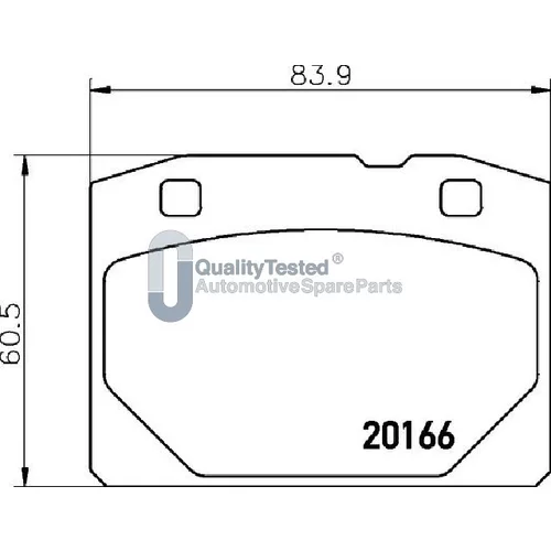 Sada brzdových platničiek kotúčovej brzdy PA044JM /Japanparts/ - obr. 1