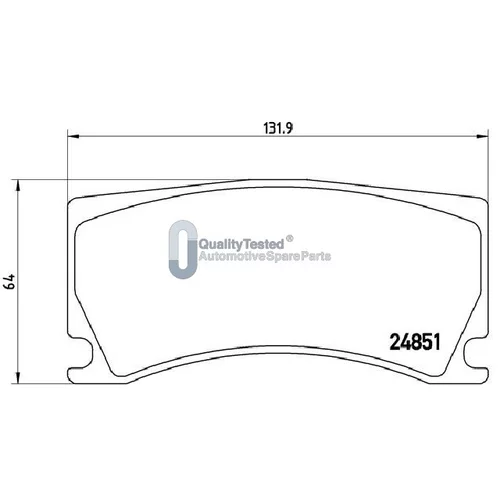 Sada brzdových platničiek kotúčovej brzdy PA0656JM /Japanparts/ - obr. 1