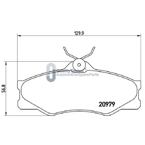 Sada brzdových platničiek kotúčovej brzdy PA0945JM /Japanparts/ - obr. 1