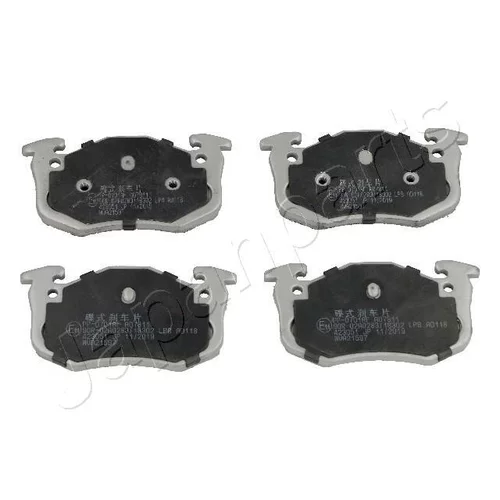 Sada brzdových platničiek kotúčovej brzdy JAPANPARTS PP-0701AF