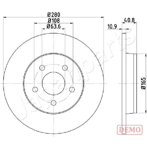 Brzdový kotúč JAPANPARTS DP-0301C