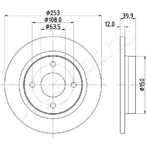 Brzdový kotúč DP-0329 /Japanparts/