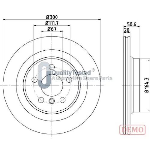 Brzdový kotúč JAPANPARTS DP0106JM