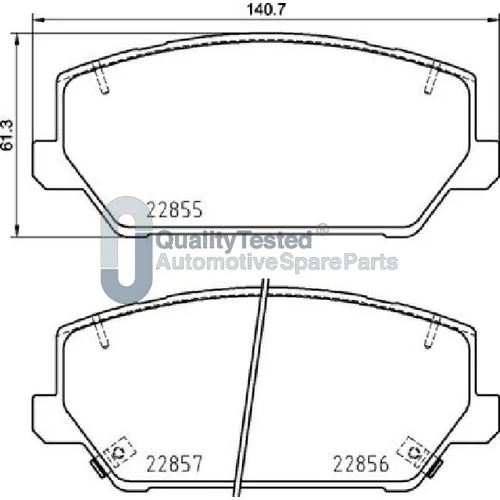 Sada brzdových platničiek kotúčovej brzdy PAH28JM /Japanparts/ - obr. 1