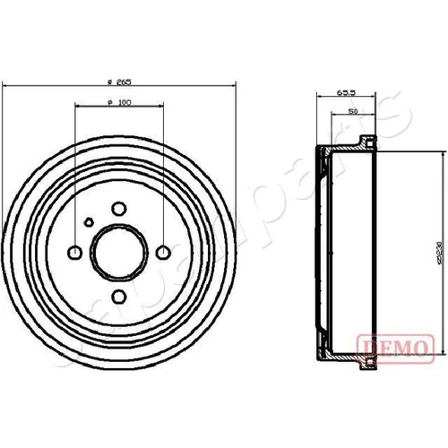 Brzdový bubon JAPANPARTS TA-0404C