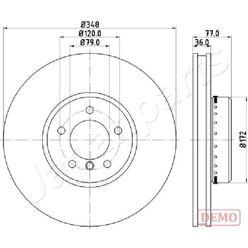 Brzdový kotúč JAPANPARTS DI-0157C