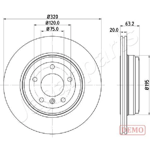 Brzdový kotúč JAPANPARTS DP-0125C