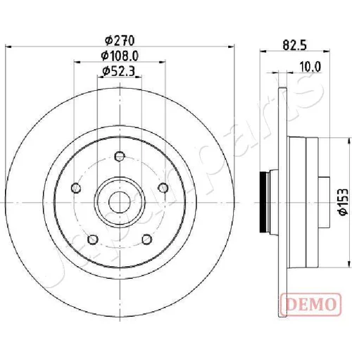 Brzdový kotúč JAPANPARTS DP-0710C
