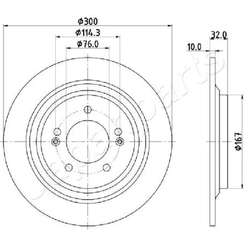 Brzdový kotúč DP-H26C /Japanparts/ - obr. 1