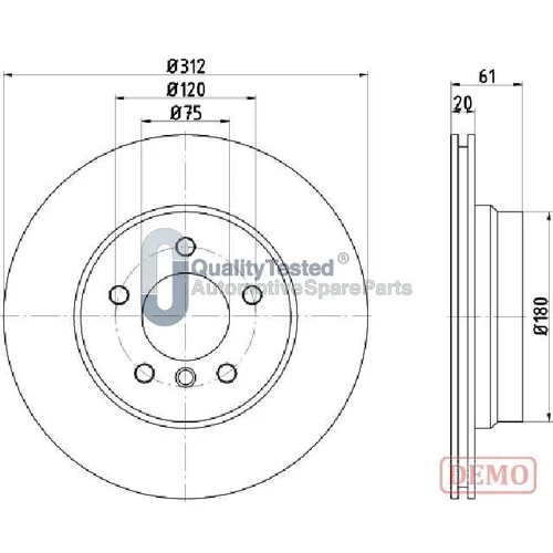 Brzdový kotúč JAPANPARTS DP0108JM