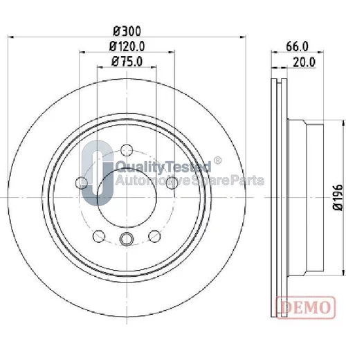 Brzdový kotúč JAPANPARTS DP0117JM