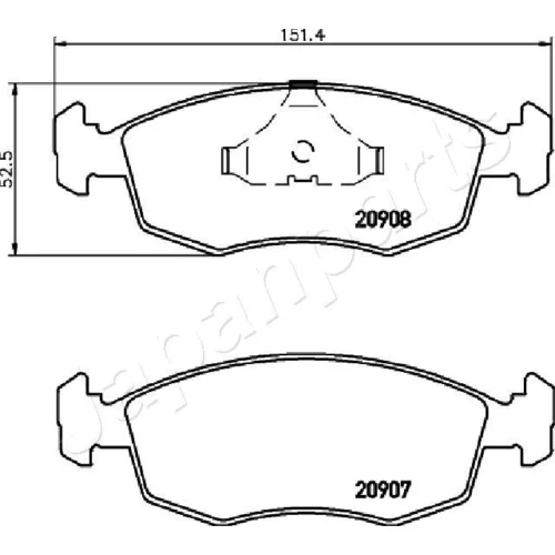 Sada brzdových platničiek kotúčovej brzdy PA-0303AF /Japanparts/ - obr. 1