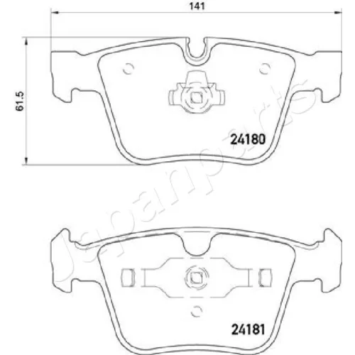 Sada brzdových platničiek kotúčovej brzdy PP-0520AF /Japanparts/ - obr. 1