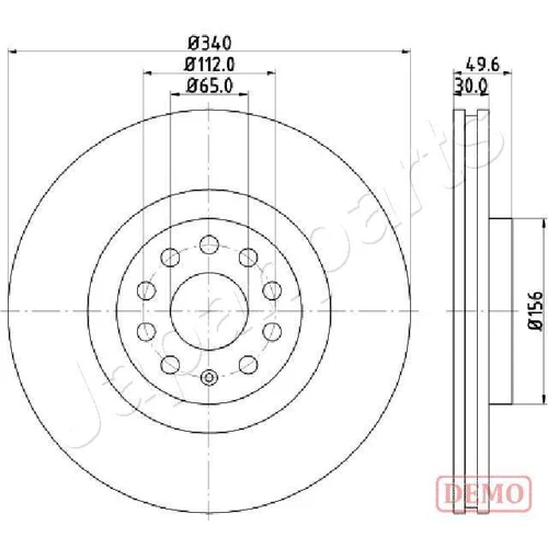 Brzdový kotúč JAPANPARTS DI-0907C