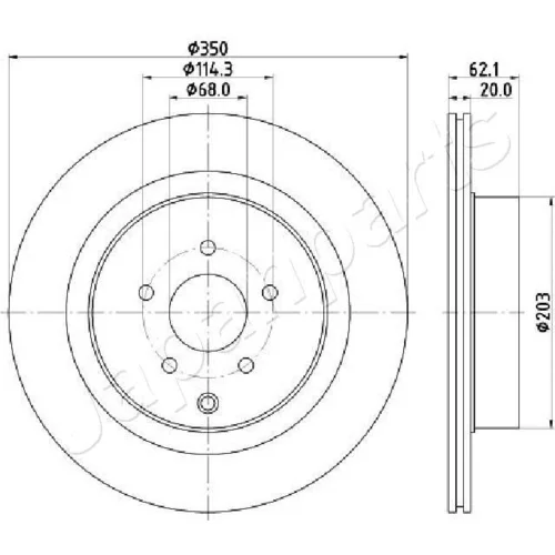 Brzdový kotúč DP-137C /Japanparts/ - obr. 1