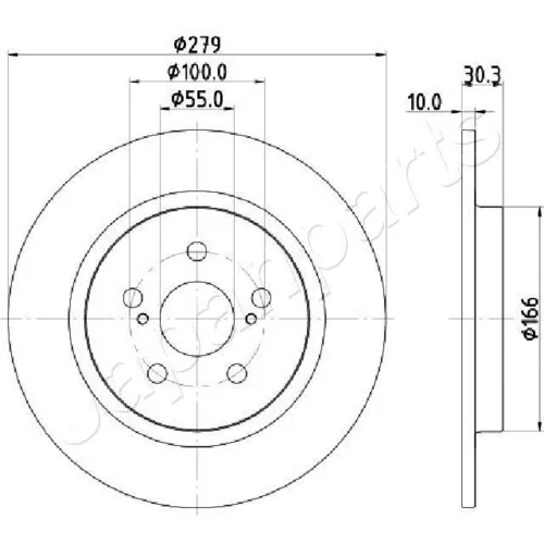 Brzdový kotúč DP-275C /Japanparts/ - obr. 1