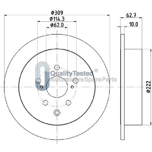 Brzdový kotúč DP268JM /Japanparts/ - obr. 1