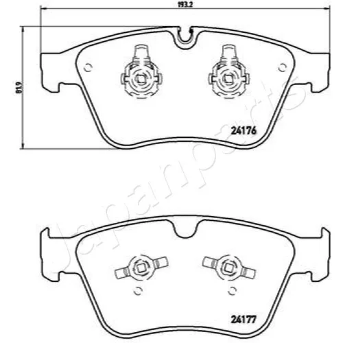 Sada brzdových platničiek kotúčovej brzdy PA-0536AF /Japanparts/ - obr. 1