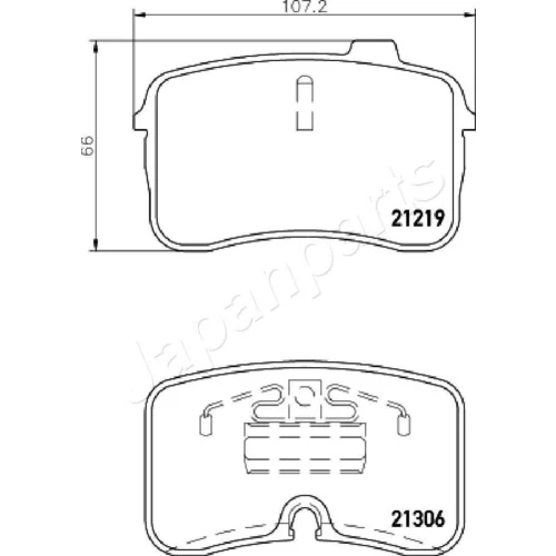 Sada brzdových platničiek kotúčovej brzdy PA-0901AF /Japanparts/ - obr. 1