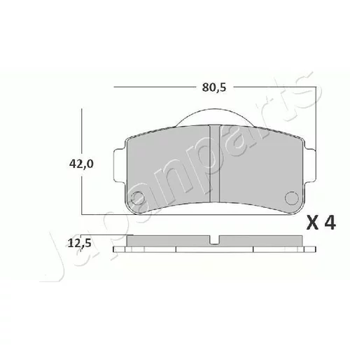 Sada brzdových platničiek kotúčovej brzdy PA-MC03 /Japanparts/ - obr. 1