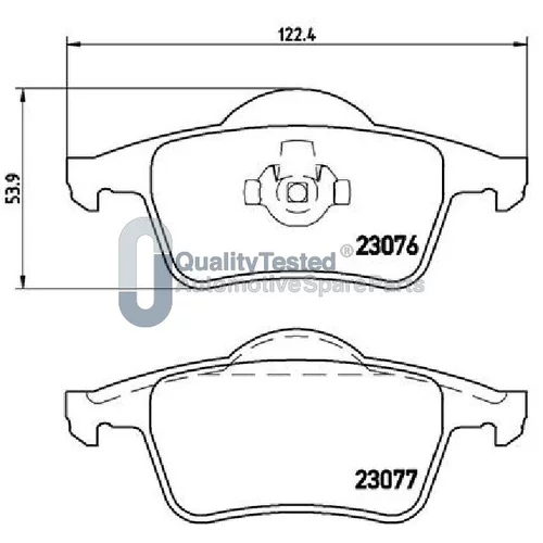 Sada brzdových platničiek kotúčovej brzdy PP0317JM /Japanparts/ - obr. 1