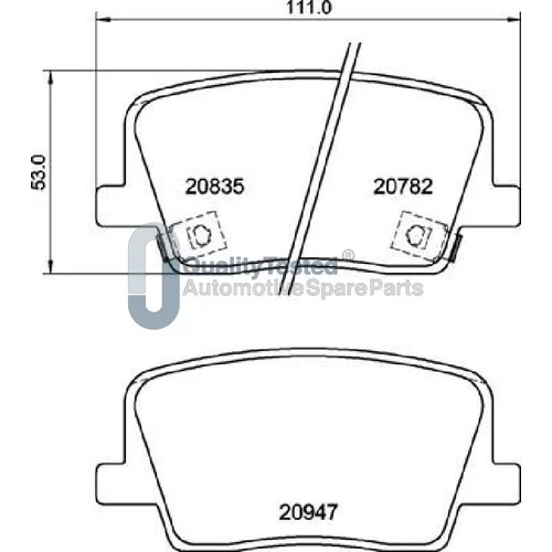 Sada brzdových platničiek kotúčovej brzdy PPS03JM /Japanparts/ - obr. 1