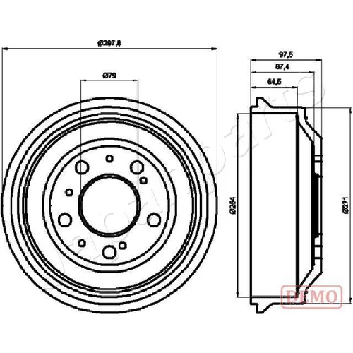 Brzdový bubon JAPANPARTS TA-0605C
