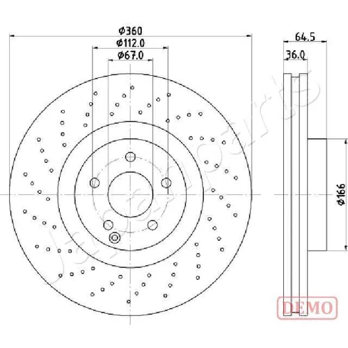 Brzdový kotúč JAPANPARTS DI-0527C