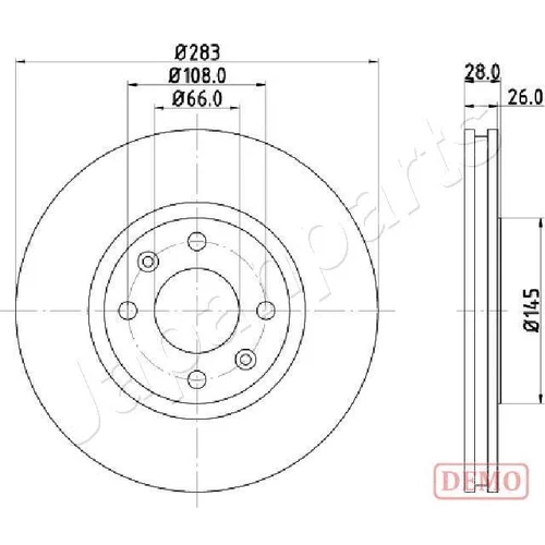 Brzdový kotúč JAPANPARTS DI-0627C
