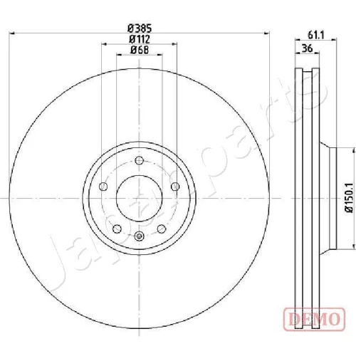 Brzdový kotúč JAPANPARTS DI-0928C