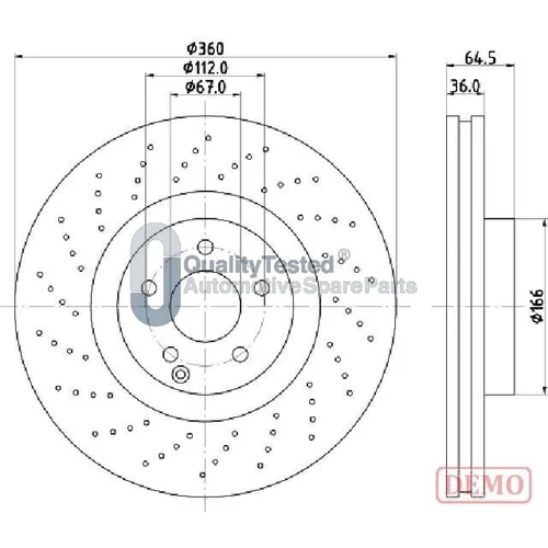 Brzdový kotúč JAPANPARTS DI0527JM