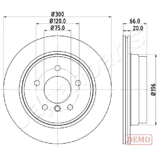 Brzdový kotúč JAPANPARTS DP-0117C