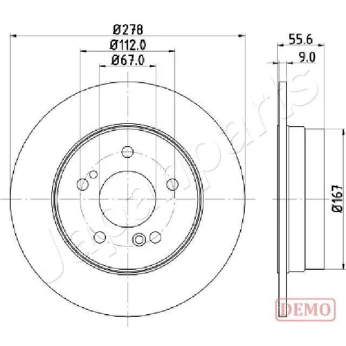 Brzdový kotúč JAPANPARTS DP-0505C