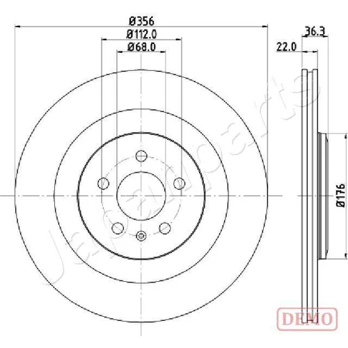Brzdový kotúč JAPANPARTS DP-0917C