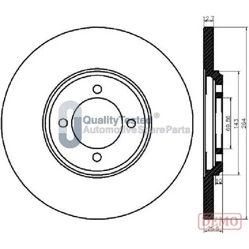 Brzdový kotúč JAPANPARTS DP0318JM