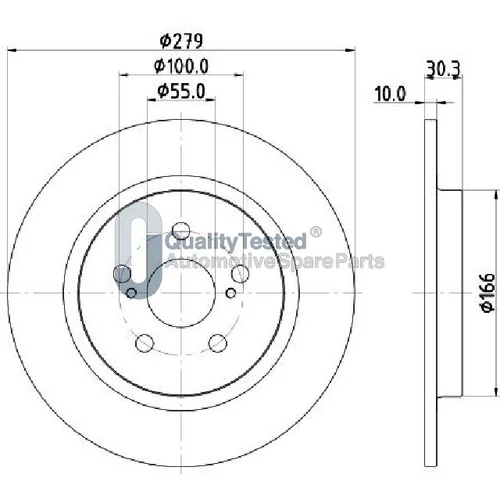 Brzdový kotúč DP275JM /Japanparts/ - obr. 1