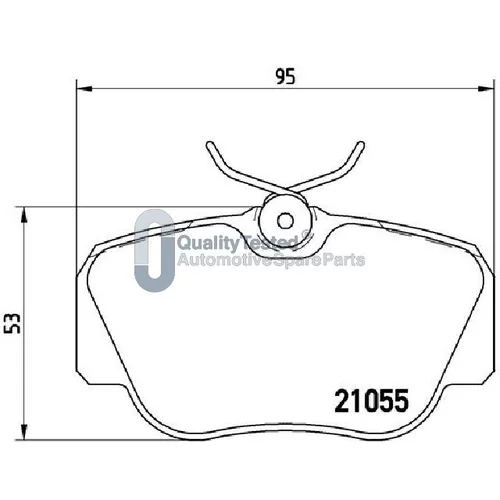Sada brzdových platničiek kotúčovej brzdy PA0413JM /Japanparts/ - obr. 1