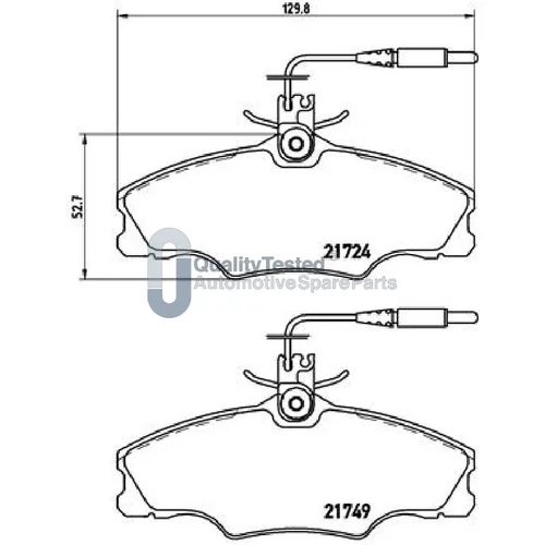 Sada brzdových platničiek kotúčovej brzdy PA0650JM /Japanparts/ - obr. 1