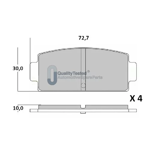 Sada brzdových platničiek kotúčovej brzdy PPMC01JM /Japanparts/ - obr. 1