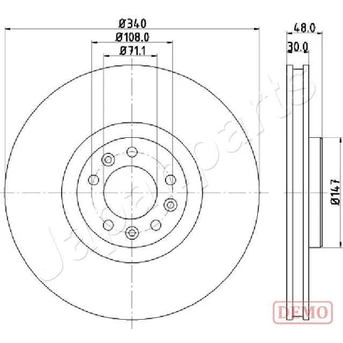 Brzdový kotúč JAPANPARTS DI-0611C