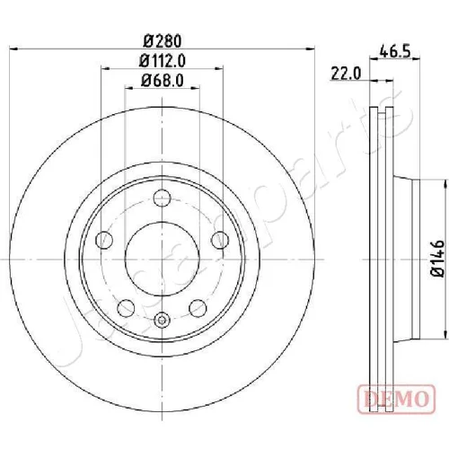 Brzdový kotúč JAPANPARTS DI-0911C