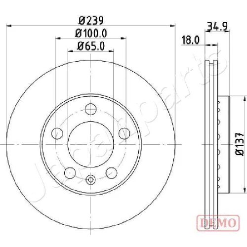 Brzdový kotúč Japanparts DI-0945C