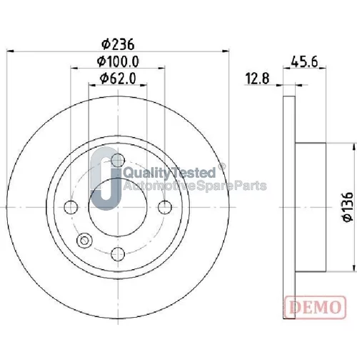 Brzdový kotúč JAPANPARTS DI0946JM